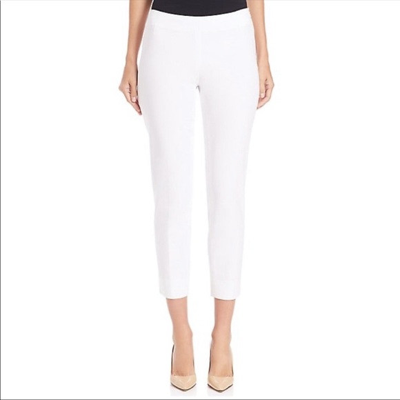 Lafayette 148 New York Pants - Lafayette 148 Stanton crop white cotton pants